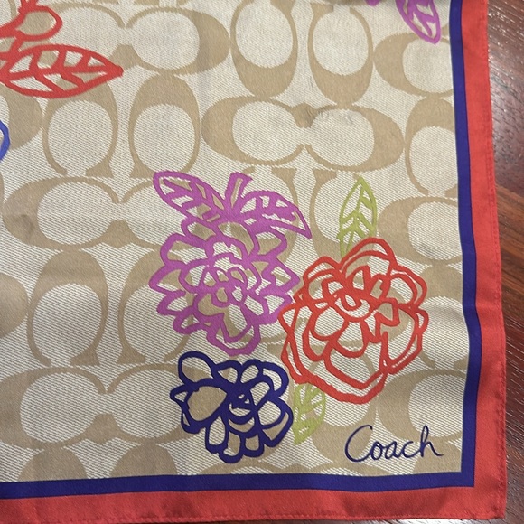 Coach Silk Scarf - Picture 2 of 2